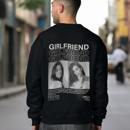 Custom Photo Round Neck Unisex Sweatshirt Personalized Pictures Crewneck Sweatshirts Valentine's Day Gift for Couple