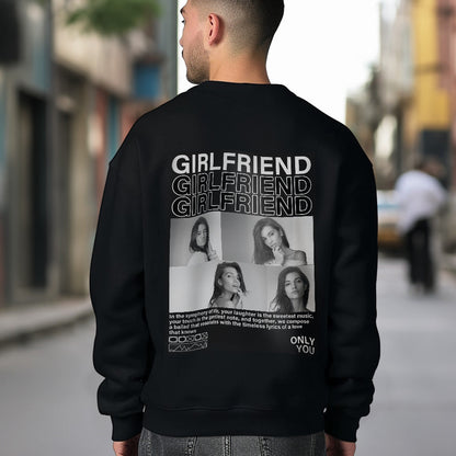 Custom Photo Round Neck Unisex Sweatshirt Personalized Pictures Crewneck Sweatshirts Valentine's Day Gift for Couple