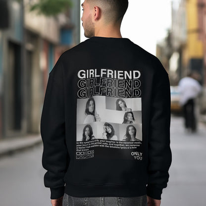 Custom Photo Round Neck Unisex Sweatshirt Personalized Pictures Crewneck Sweatshirts Valentine's Day Gift for Couple
