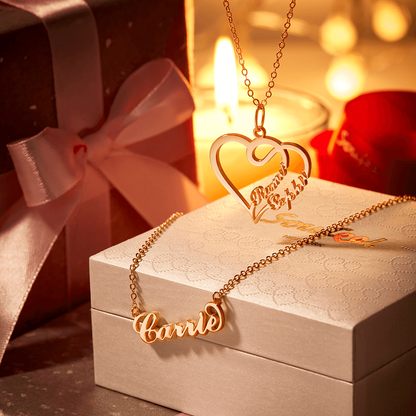 Soufeel Gold "Carrie" Style Name Necklace Gifts For Her