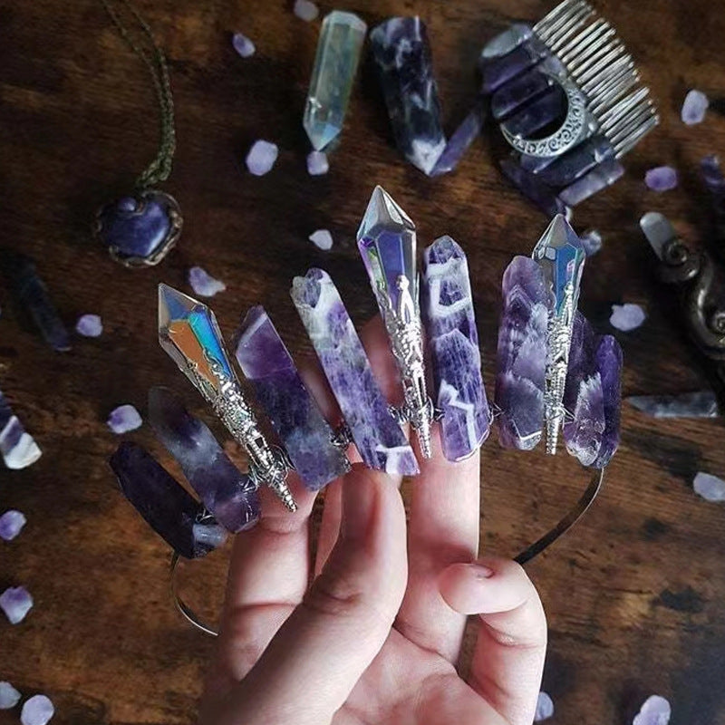 Celestial Crystal Crown — Handcrafted Energy Healing Headpiece