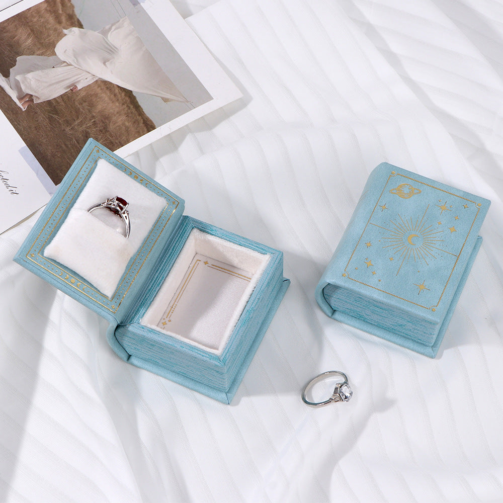 Book Shape Ring Box Multicolor Gift Box Gift For Lover For Her (Box Only No Jewelry Included)