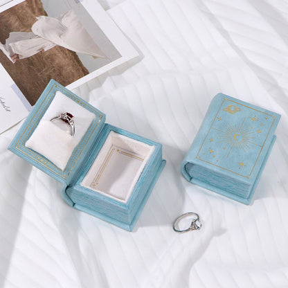 Book Shape Ring Box Multicolor Gift Box Gift For Lover For Her (Box Only No Jewelry Included)
