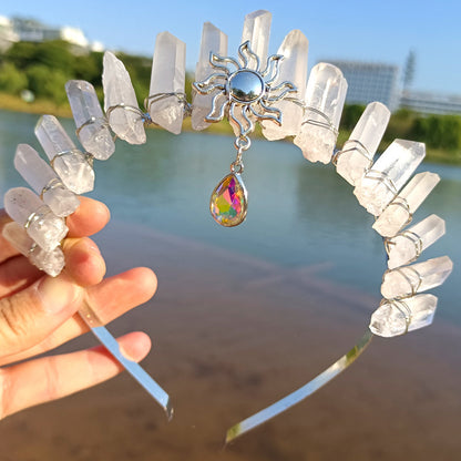 “Aurora Crystal Crown” – The Headpiece of Energy & Intention