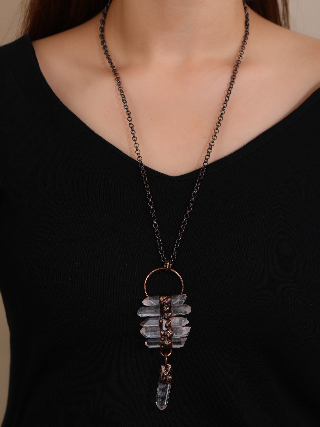 Guardian Spirit Raw Crystal Necklace – Ancient Symbol of Protection & Freedom