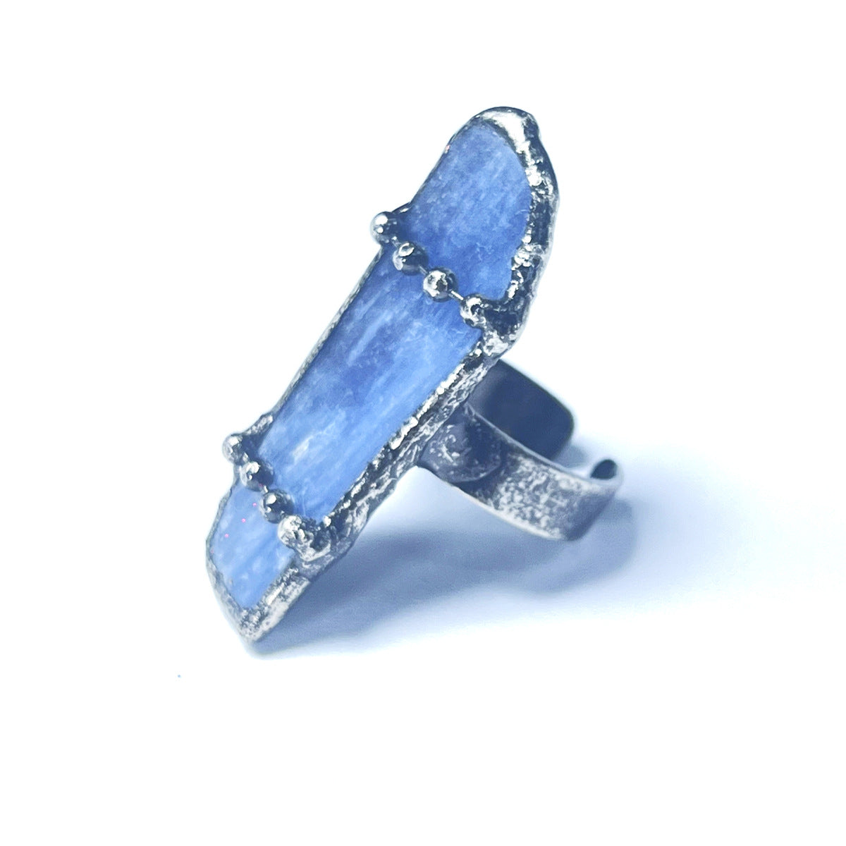 Fortune Flow Raw Kyanite Ring – Handmade Crystal Ring for Luck, Wealth & Positive Energy