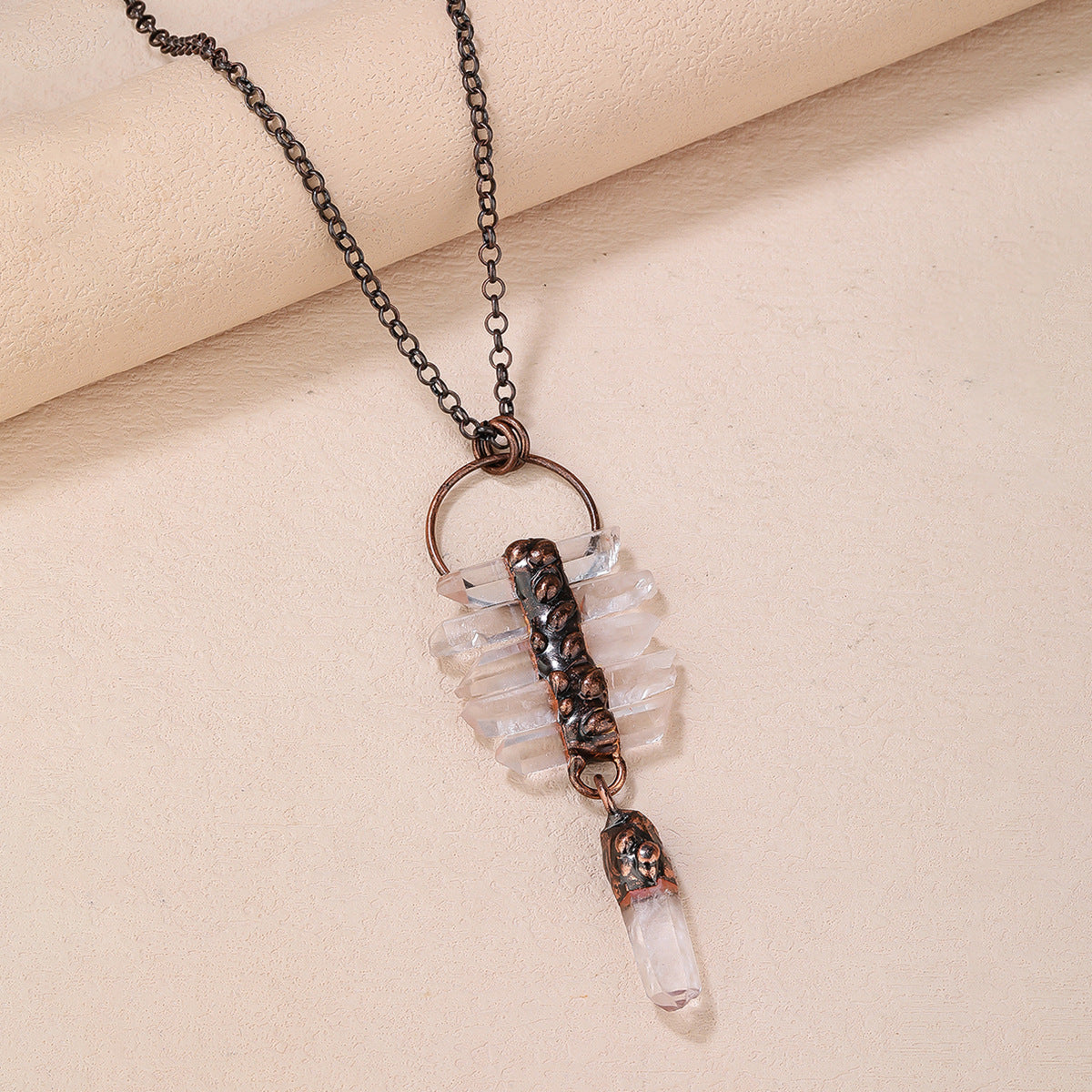 Guardian Spirit Raw Crystal Necklace – Ancient Symbol of Protection & Freedom