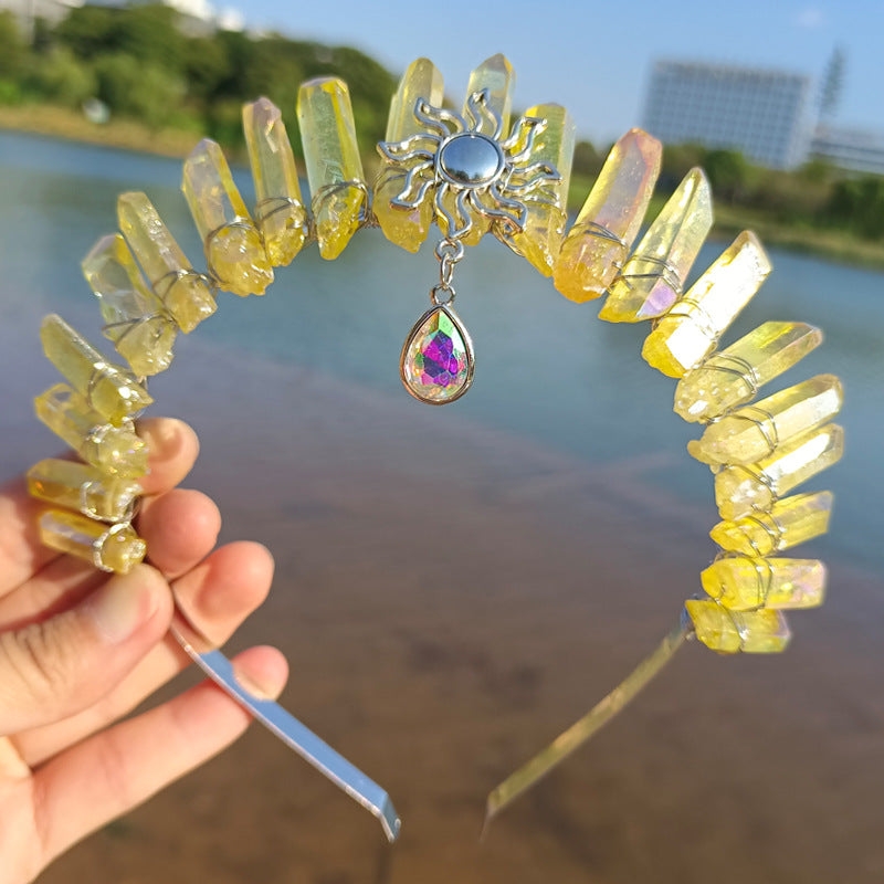 “Aurora Crystal Crown” – The Headpiece of Energy & Intention