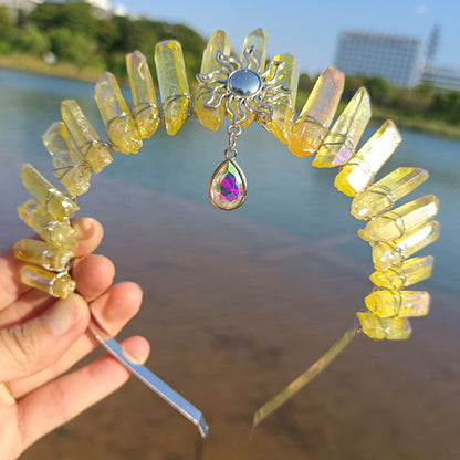 “Aurora Crystal Crown” – The Headpiece of Energy & Intention