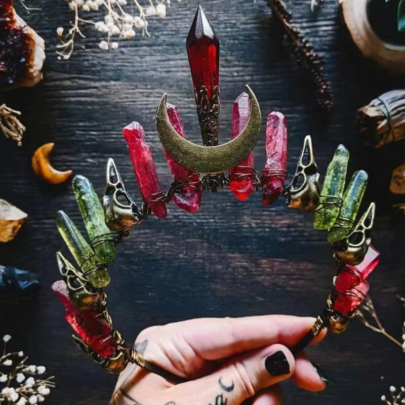 Celestial Crystal Crown — Handcrafted Energy Healing Headpiece