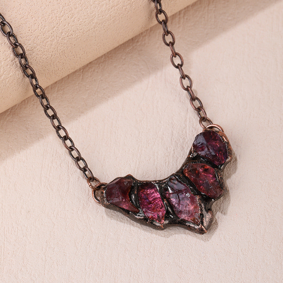 Soul Harmony Raw Crystal Necklace – Handcrafted Energy Pendant for Peace, Clarity & Prosperity