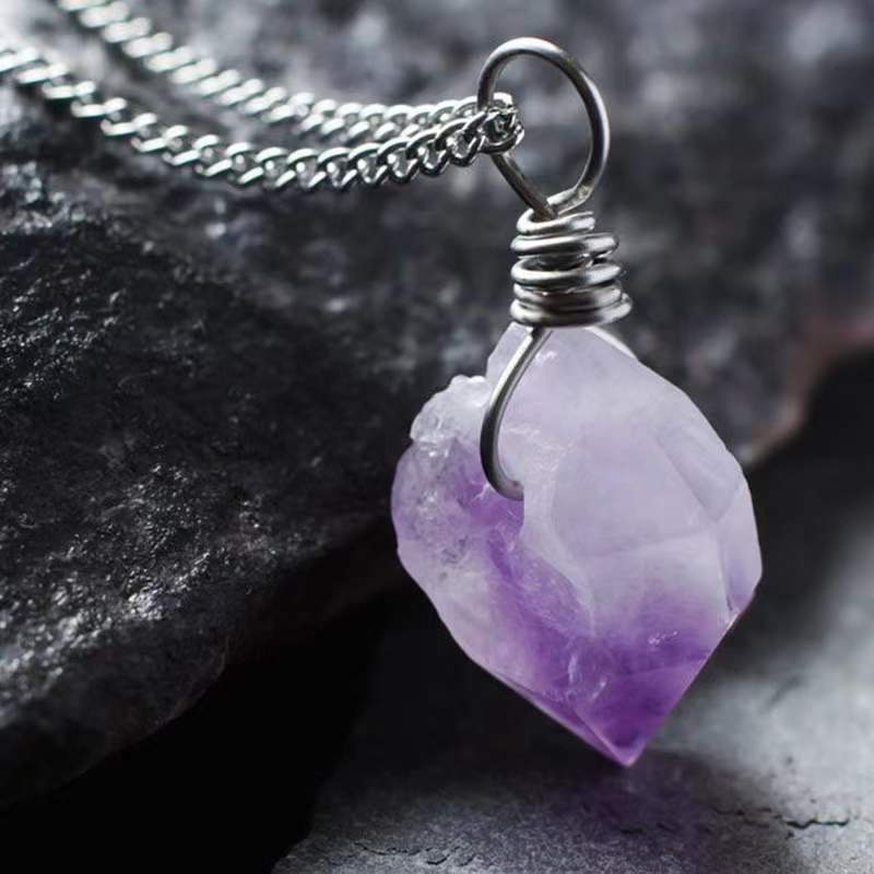 Mystic Aura Amethyst Necklace – Energy Protection Talisman