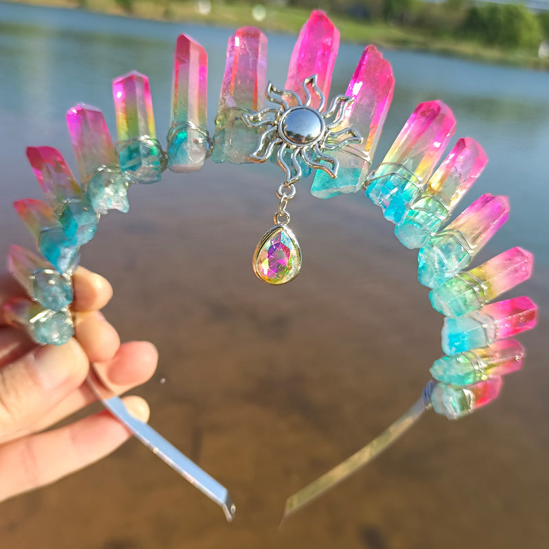“Aurora Crystal Crown” – The Headpiece of Energy & Intention