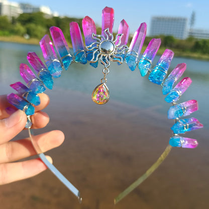 “Aurora Crystal Crown” – The Headpiece of Energy & Intention