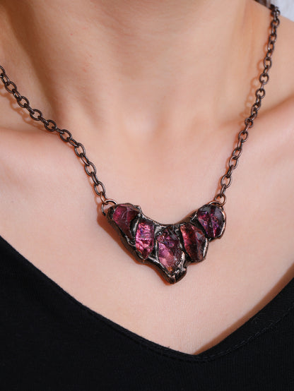 Soul Harmony Raw Crystal Necklace – Handcrafted Energy Pendant for Peace, Clarity & Prosperity