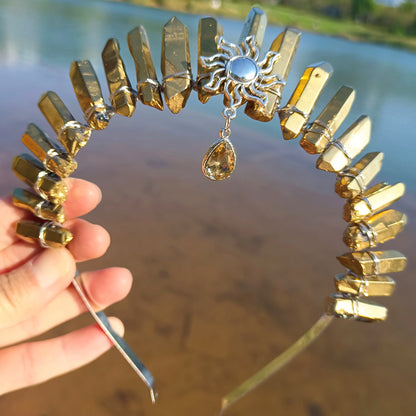 “Aurora Crystal Crown” – The Headpiece of Energy & Intention