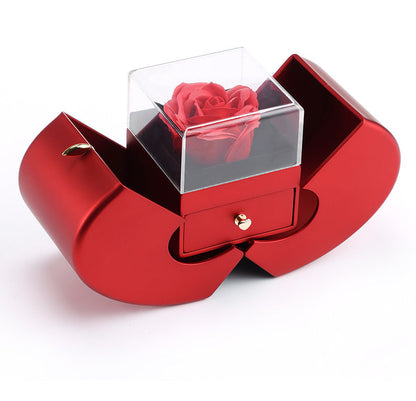 To My Love Necklace with Eternity Flower Red Rose Gift Box Set Mother's Day Gift