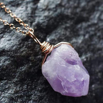 Mystic Aura Amethyst Necklace – Energy Protection Talisman