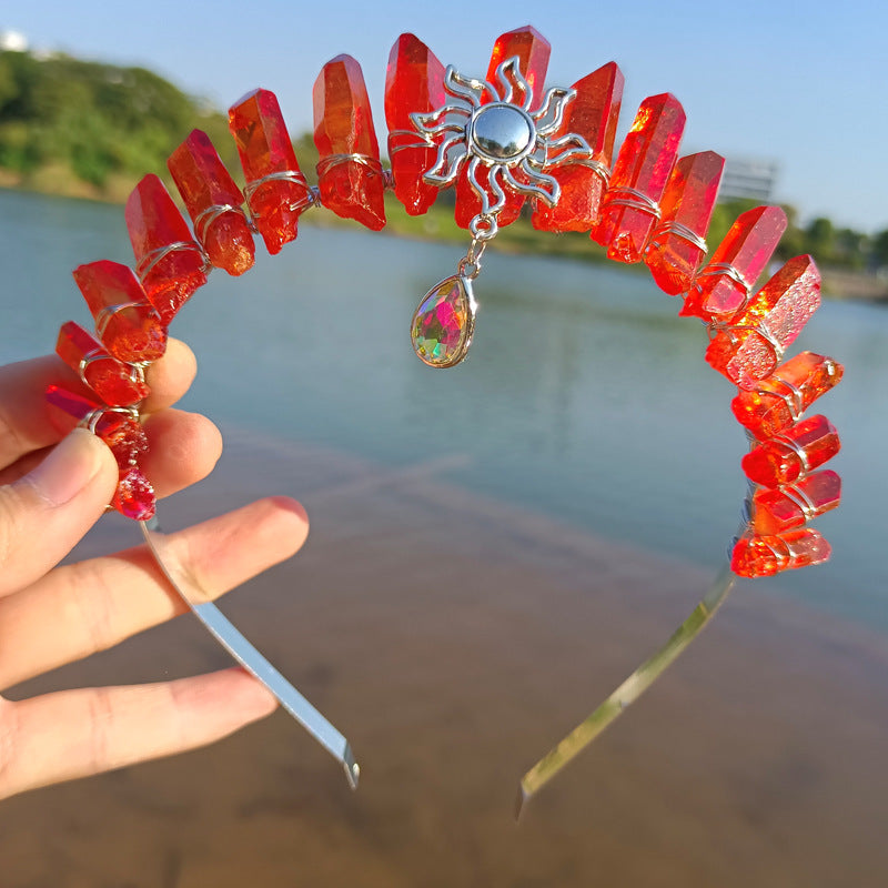 “Aurora Crystal Crown” – The Headpiece of Energy & Intention