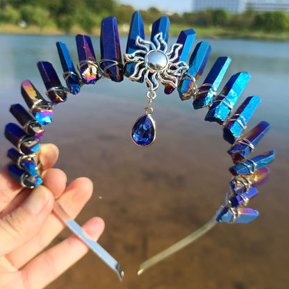 “Aurora Crystal Crown” – The Headpiece of Energy & Intention