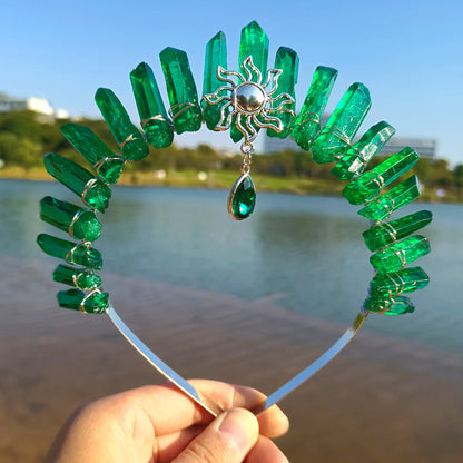 “Aurora Crystal Crown” – The Headpiece of Energy & Intention