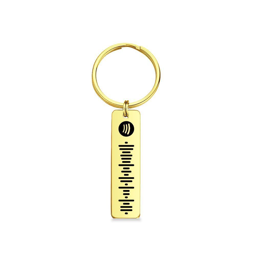 Customized Scannable Spotify Code Plaque Keychain Music and Photo, Song Keychain,Engraved Keychain Anniversary Gifts For Lovers