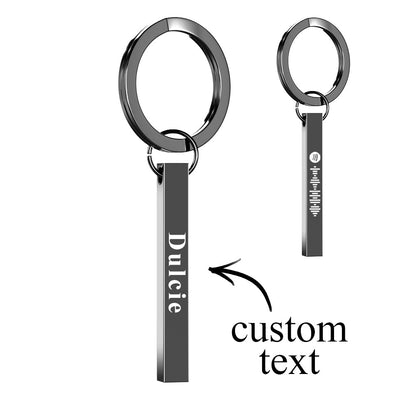 Customized Scannable Spotify Code Plaque Keychain Music and Photo, Song Keychain,Engraved Keychain Anniversary Gifts For Lovers