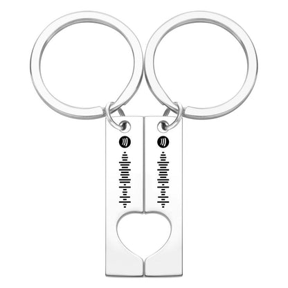 Scannable Custom Spotify Code Keychain Engraved Custom Music Song Keychain Gifts Black Key Chains
