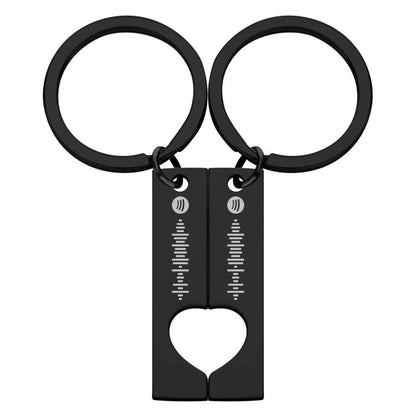 Scannable Custom Spotify Code Keychain Engraved Custom Music Song Keychain Gifts Black Key Chains