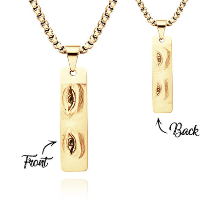 Custom Eyes Photo Necklace