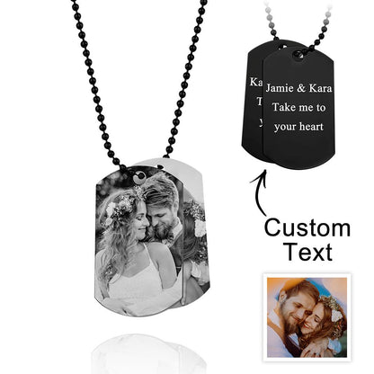 Custom Double Dog Tag Necklace Personalized Men's Jewelry for Wedding Gift And Anniversary
