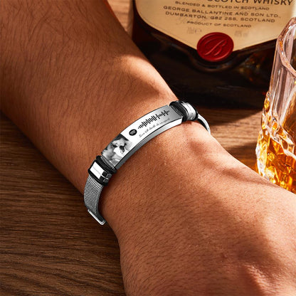 Personalized Spotify Code Bracelet with Your Photo Perfect Gift for Couple on Valentine’s Day