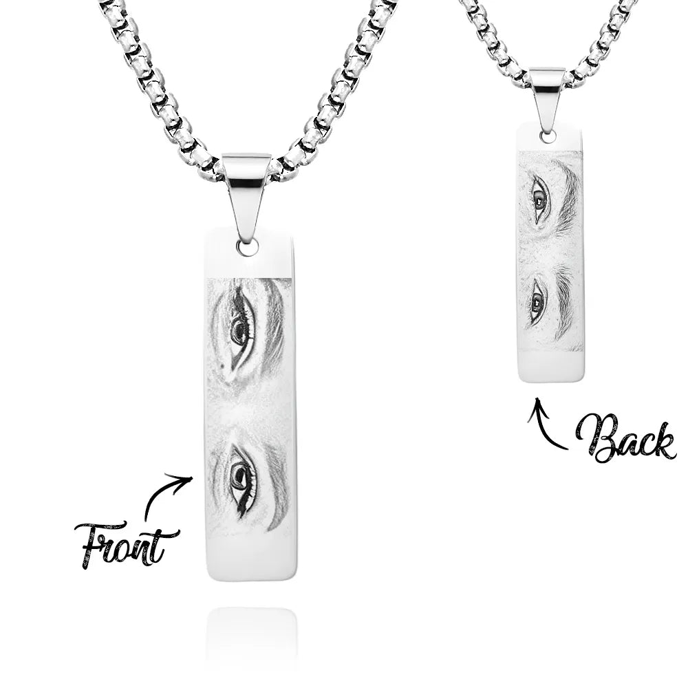 Custom Eyes Photo Necklace