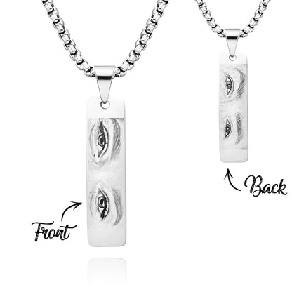 Custom Eyes Photo Necklace