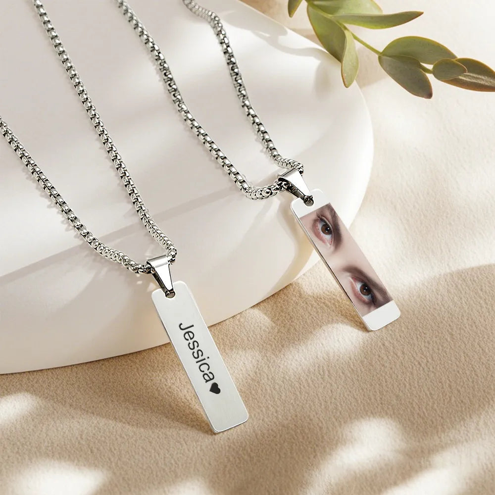 Custom Eyes Photo Necklace