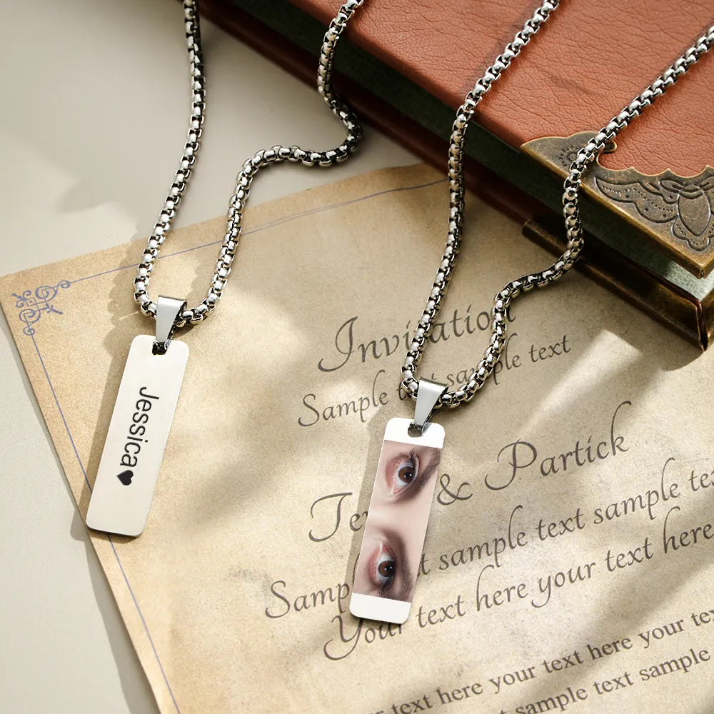 Custom Eyes Photo Necklace