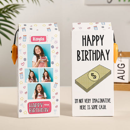 Personalized Birthday Money Box Surprise Pop Up Cash Box Unique Gift for Birthday