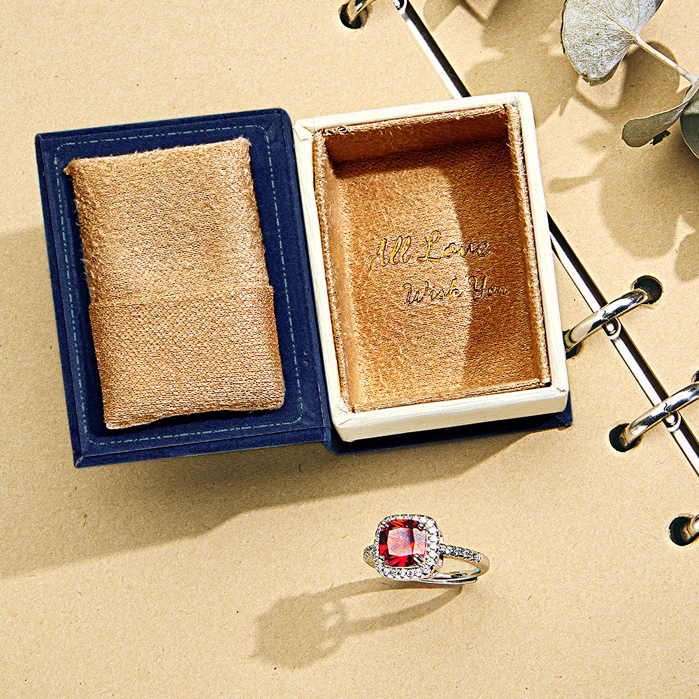 Book Shape Box with Adjustable Ring Multicolor Valentine's Day Gift For Lover For Her