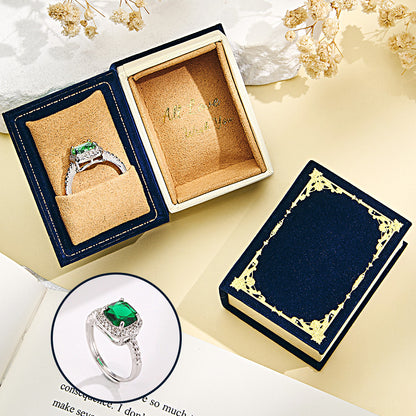 Book Shape Box with Adjustable Ring Multicolor Valentine's Day Gift For Lover For Her