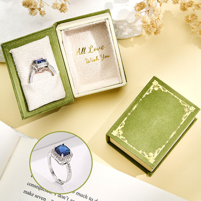 Book Shape Box with Adjustable Ring Multicolor Valentine's Day Gift For Lover For Her