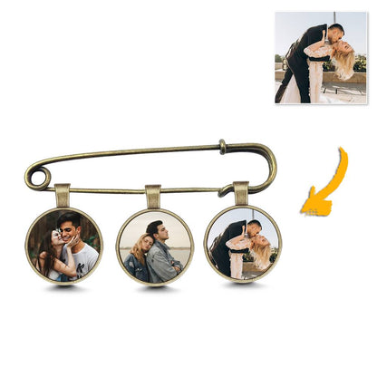 Custom Photo Memorial Lapel Pin Brooch Exquisite Decoration Gifts