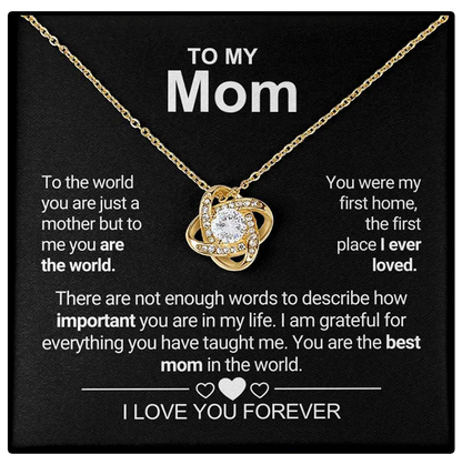 To My Love Necklace with Eternity Flower Red Rose Gift Box Set Mother's Day Gift